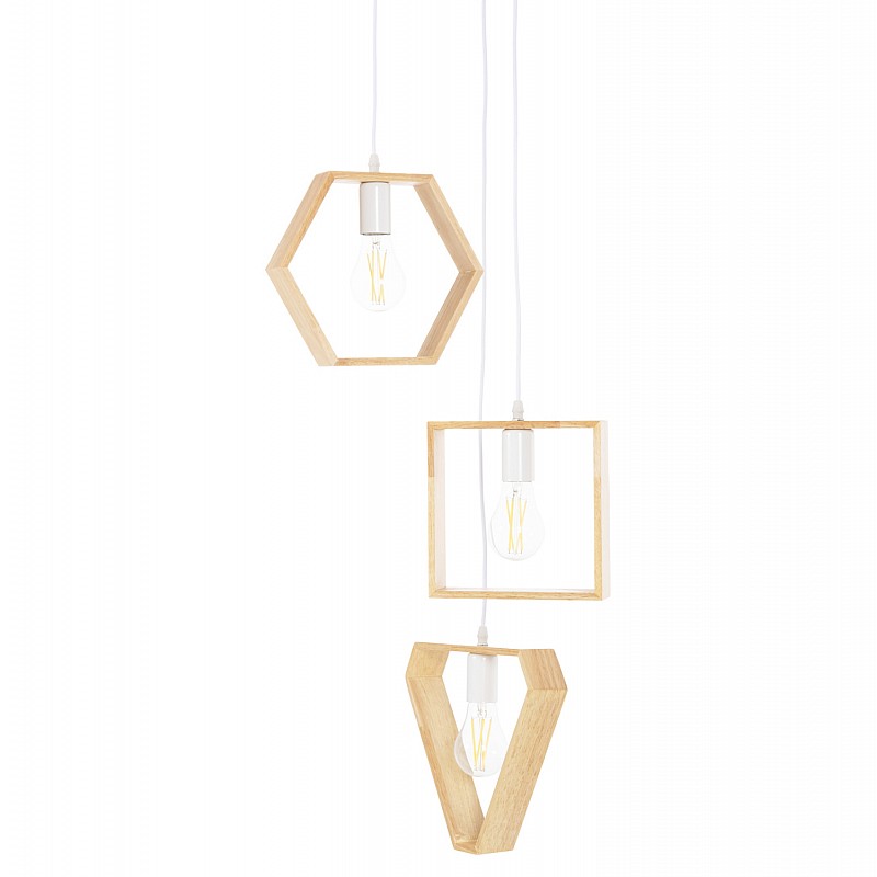 ΦΩΤΙΣΤΙΚΟ ΟΡΟΦΗΣ ΚΡΕΜΑΣΤΟ ΤΡΙΦΩΤΟ HM4072 ΞΥΛΙΝΑ ΓΕΩΜΕΤΡΙΚΑ ΣΧΗΜΑΤΑ