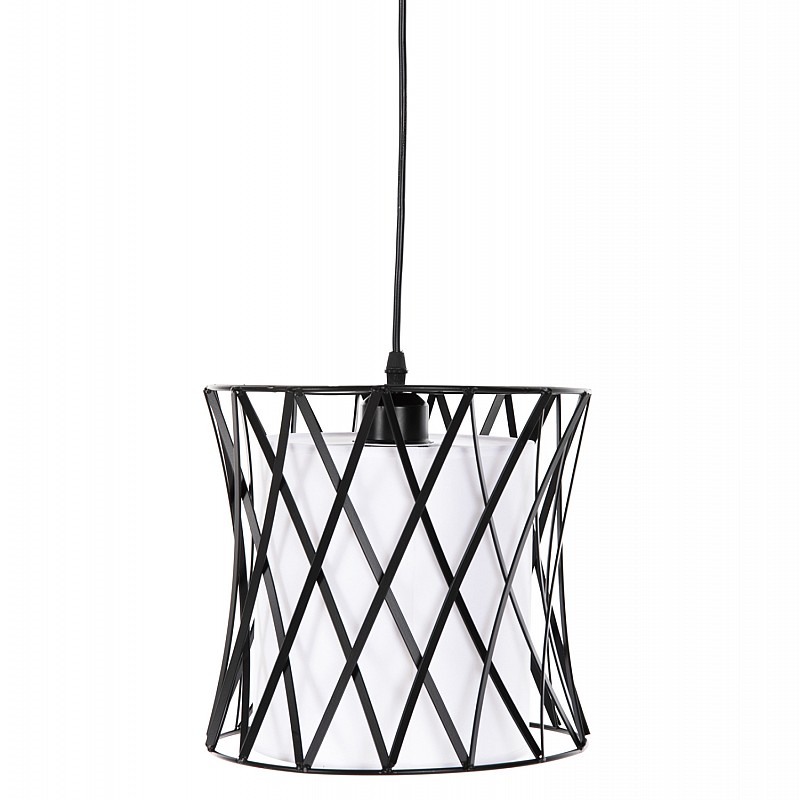 ΦΩΤΙΣΤΙΚΟ ΟΡΟΦΗΣ ΚΡΕΜΑΣΤΟ HM4106 ΜΑΥΡΟ ΜΕΤΑΛΛΟ-ΛΕΥΚΟ ΣΥΝΘΕΤΙΚΟ ΥΦΑΣΜΑ Φ25x120Υεκ.