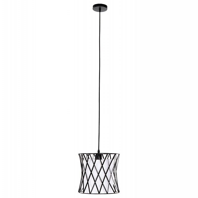 ΦΩΤΙΣΤΙΚΟ ΟΡΟΦΗΣ ΚΡΕΜΑΣΤΟ HM4106 ΜΑΥΡΟ ΜΕΤΑΛΛΟ-ΛΕΥΚΟ ΣΥΝΘΕΤΙΚΟ ΥΦΑΣΜΑ Φ25x120Υεκ.