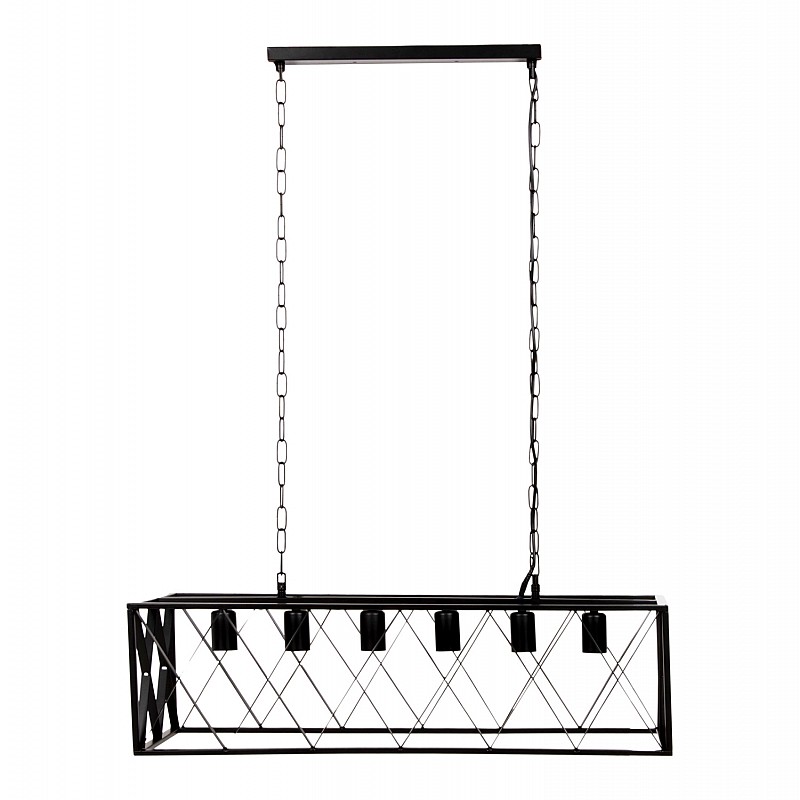 ΦΩΤΙΣΤΙΚΟ ΟΡΟΦΗΣ ΚΡΕΜΑΣΤΟ HM4128 6ΦΩΤΟ-ΜΑΥΡΟΣ ΜΕΤΑΛΛΙΚΟΣ ΣΚΕΛΕΤΟΣ 77,5x25x101Yεκ.