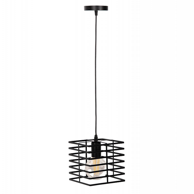 ΦΩΤΙΣΤΙΚΟ ΟΡΟΦΗΣ ΚΡΕΜΑΣΤΟ HM4131 ΜΑΥΡΟ ΜΕΤΑΛΛΙΚΟ ΚΑΠΕΛΟ 16x16x124Υεκ.