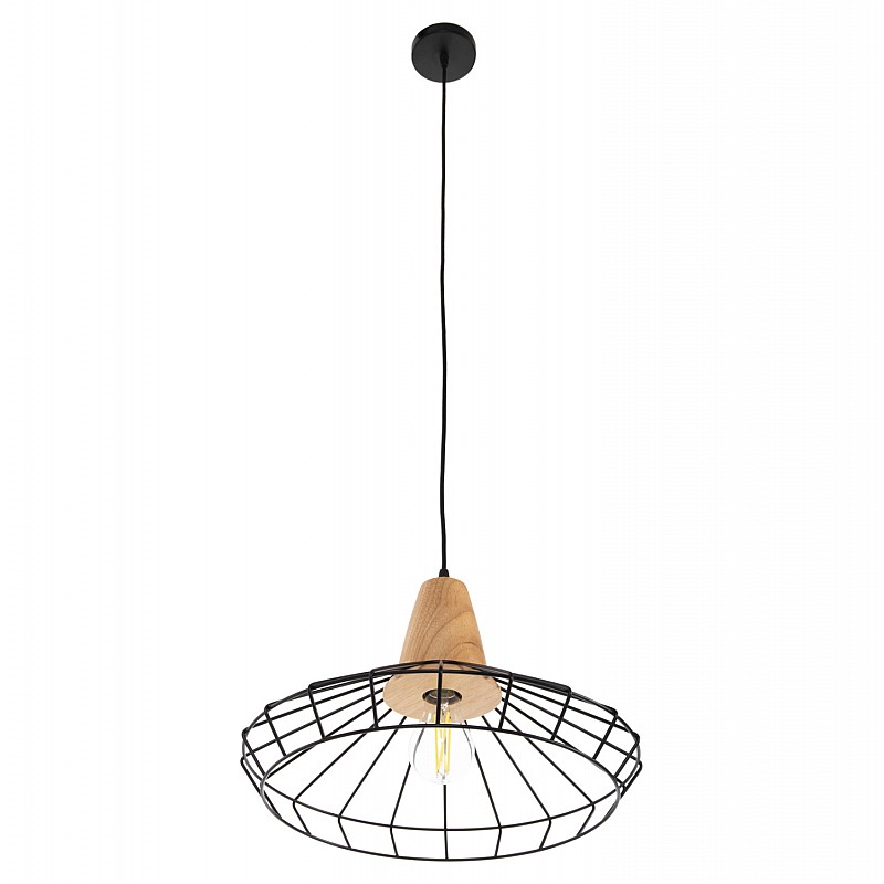 ΦΩΤΙΣΤΙΚΟ ΟΡΟΦΗΣ ΚΡΕΜΑΣΤΟ HM4160 ΜΑΥΡΟ ΜΕΤΑΛΛΟ-ΞΥΛΟ Φ39x117Υεκ