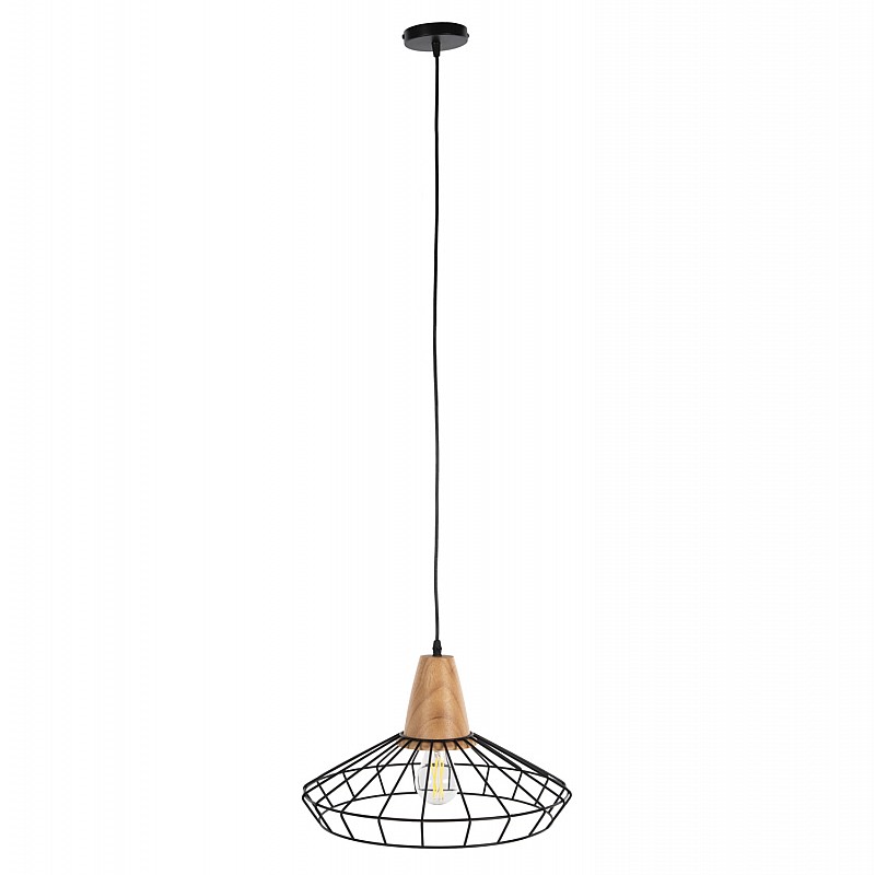 ΦΩΤΙΣΤΙΚΟ ΟΡΟΦΗΣ ΚΡΕΜΑΣΤΟ HM4160 ΜΑΥΡΟ ΜΕΤΑΛΛΟ-ΞΥΛΟ Φ39x117Υεκ