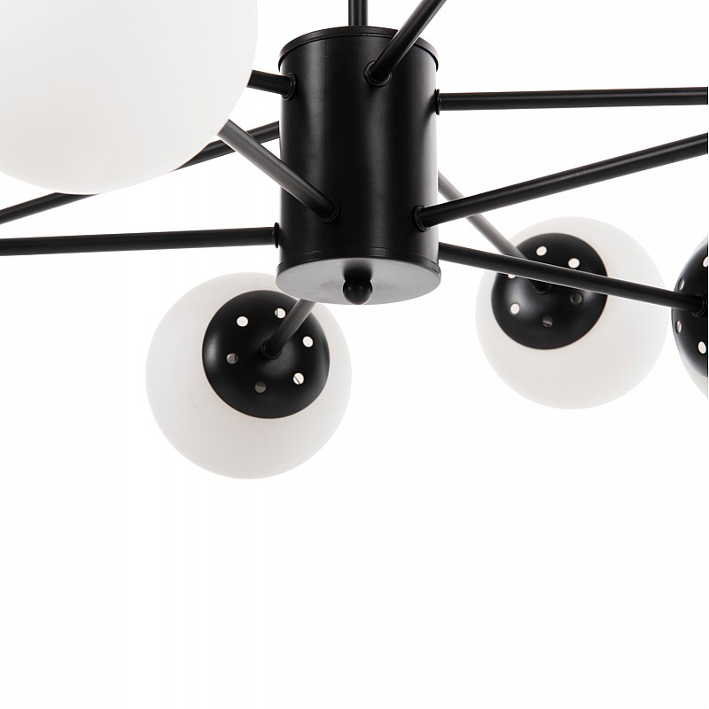 ΦΩΤΙΣΤΙΚΟ ΟΡΟΦΗΣ ΚΡΕΜΑΣΤΟ HM4170 ΜΑΥΡΟ ΜΕΤΑΛΛΟ ΛΕΥΚΟ ΓΥΑΛΙ Φ90x97,5Υεκ