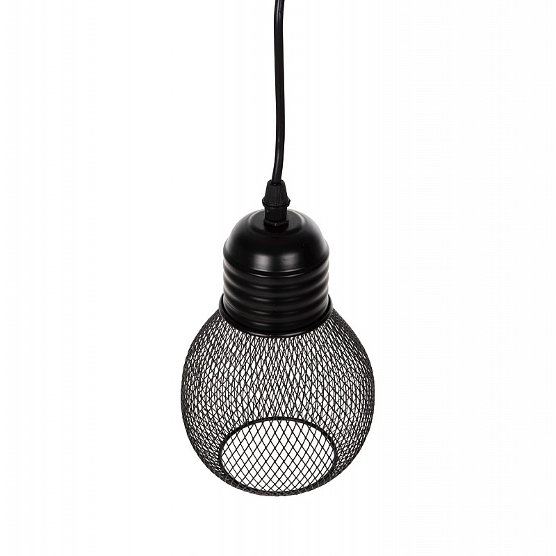 ΦΩΤΙΣΤΙΚΟ ΟΡΟΦΗΣ ΚΡΕΜΑΣΤΟ HM4171 ΜΑΥΡΟ ΜΕΤΑΛΛΙΚΟ ΔΙΚΤΥΩΤΟ ΚΑΠΕΛΟ Φ13x125Yεκ.