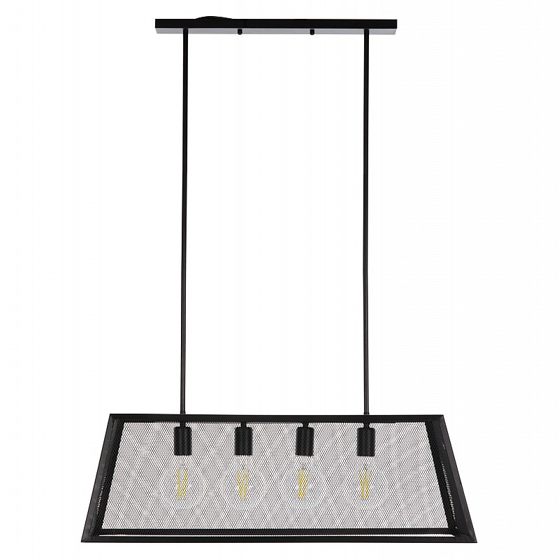 ΦΩΤΙΣΤΙΚΟ ΟΡΟΦΗΣ ΚΡΕΜΑΣΤΟ HM4179 ΜΑΥΡΟ ΜΕΤΑΛΛΙΚΟ 4-ΦΩΤΟ 78x30,5x26Υεκ.