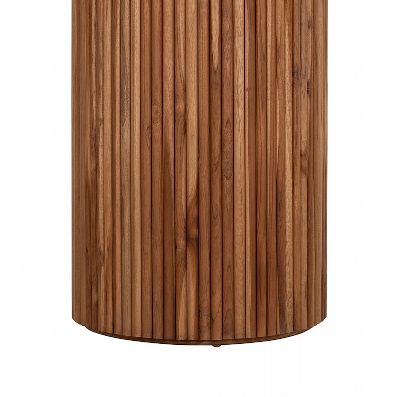 ΤΡΑΠΕΖΙ ΤΡΑΠΕΖΑΡΙΑΣ ΣΤΡΟΓΓΥΛΟ RODER HM9896 ΞΥΛΟ ΤΕΑΚ- 3εκ. πάχος επιφ.- Φ130x79,5Υεκ