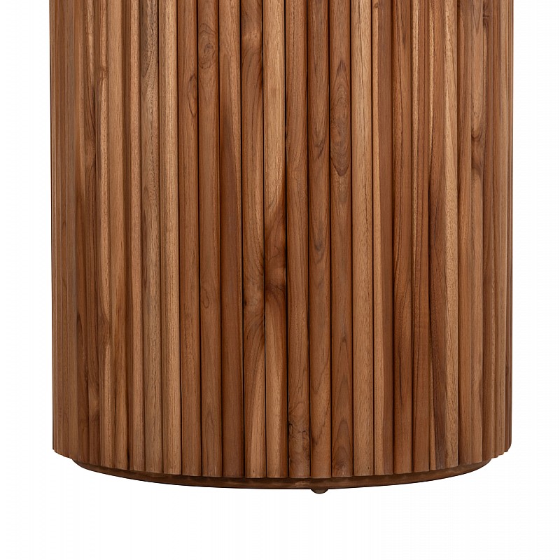 ΤΡΑΠΕΖΙ ΤΡΑΠΕΖΑΡΙΑΣ ΣΤΡΟΓΓΥΛΟ RODER HM9896 ΞΥΛΟ ΤΕΑΚ- 3εκ. πάχος επιφ.- Φ130x79,5Υεκ