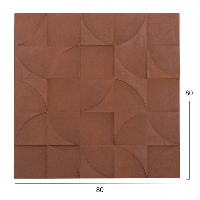 ΠΙΝΑΚΑΣ ΤΕΤΡΑΓΩΝΟΣ ΣΕΙΡΑ SANTORINI HM4524 MDF ΣΕ ΚΑΦΕ ΧΡΩΜΑ 80x5(πάχος)x80Υεκ.