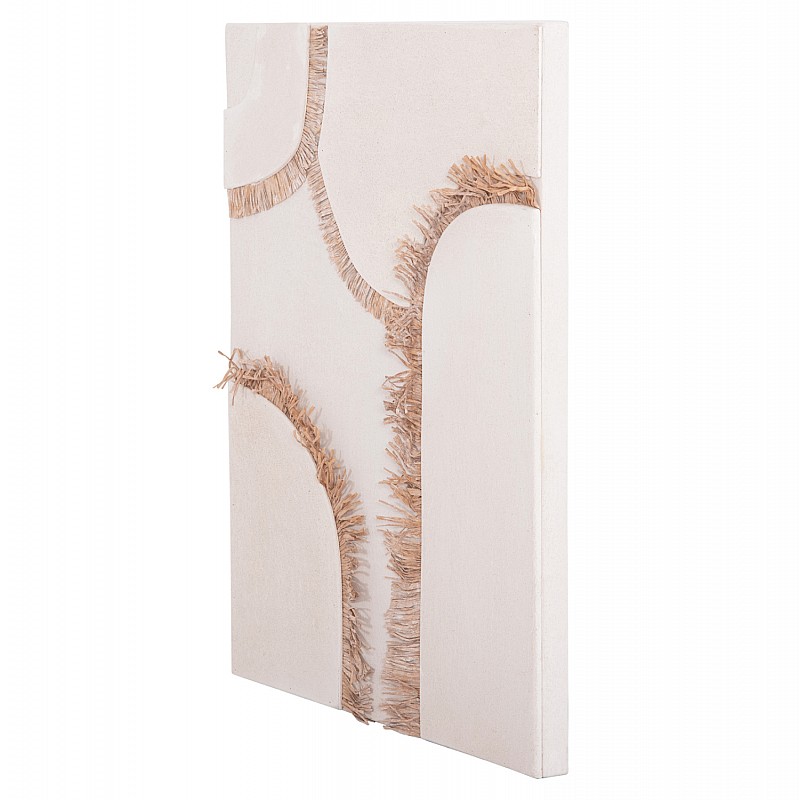 ΠΙΝΑΚΑΣ ΟΡΘΟΓΩΝΙΟΣ ΣΕΙΡΑ SANTORINI HM4532 MDF ΥΠΟΛΕΥΚΟ ΧΡΩΜΑ-ΔΙΑΚΟΣΜΗΣΗ ΜΠΕΖ 60x4,5(πάχος)x80Υεκ.