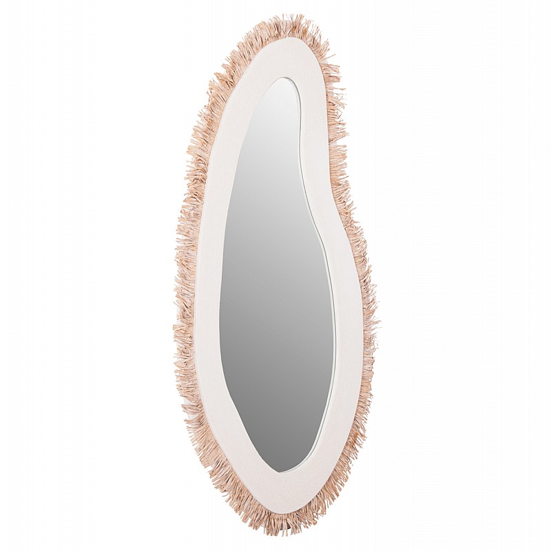 ΚΑΘΡΕΠΤΗΣ ΤΟΙΧΟΥ ΣΕΙΡΑ SANTORINI HM4525 MDF ΥΠΟΛΕΥΚΟ-ΔΙΑΚΟΣΜΗΣΗ ΣΕ ΜΠΕΖ 63x1,8x120Υεκ.