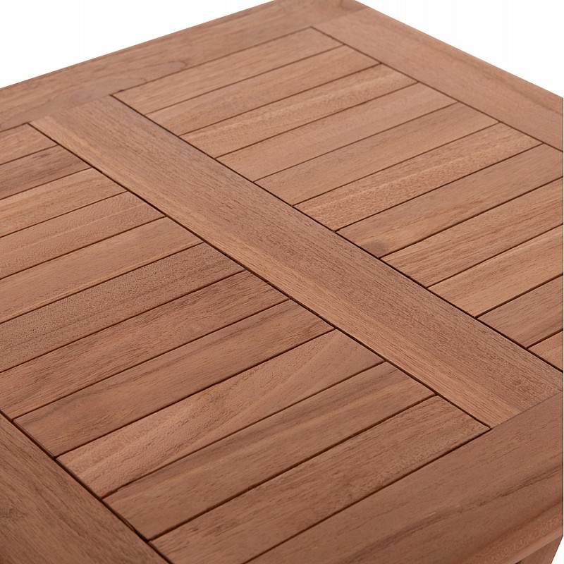 ΤΡΑΠΕΖΙ ΣΚΗΝΟΘΕΤΗ ΤΕΤΡΑΓΩΝΟ ERIS HM18118 ΞΥΛΟ TEAK--ΦΥΣΙΚΟ 60x60x75Υεκ.