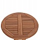 ΤΡΑΠΕΖΙ ΣΚΗΝΟΘΕΤΗ ΣΤΡΟΓΓΥΛΟ ERIS HM18119 ΞΥΛΟ TEAK--ΦΥΣΙΚΟ Φ60x75Υεκ.