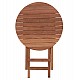 ΤΡΑΠΕΖΙ ΣΚΗΝΟΘΕΤΗ ΣΤΡΟΓΓΥΛΟ HEIDEL HM18120 ΞΥΛΟ TEAK--ΦΥΣΙΚΟ Φ60x75Υεκ.
