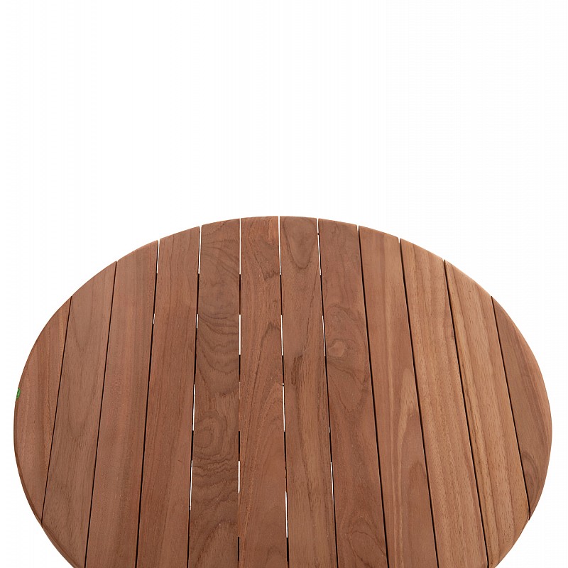 ΤΡΑΠΕΖΙ ΣΚΗΝΟΘΕΤΗ ΣΤΡΟΓΓΥΛΟ HEIDEL HM18120 ΞΥΛΟ TEAK--ΦΥΣΙΚΟ Φ60x75Υεκ.