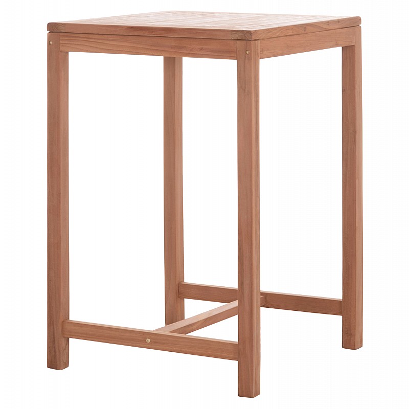 ΤΡΑΠΕΖΙ ΜΠΑΡ ΤΕΤΡΑΓΩΝΟ PRESSCOT HM18113 ΞΥΛΟ TEAK ΣΕ ΦΥΣΙΚΟ 70x70x105Υεκ.