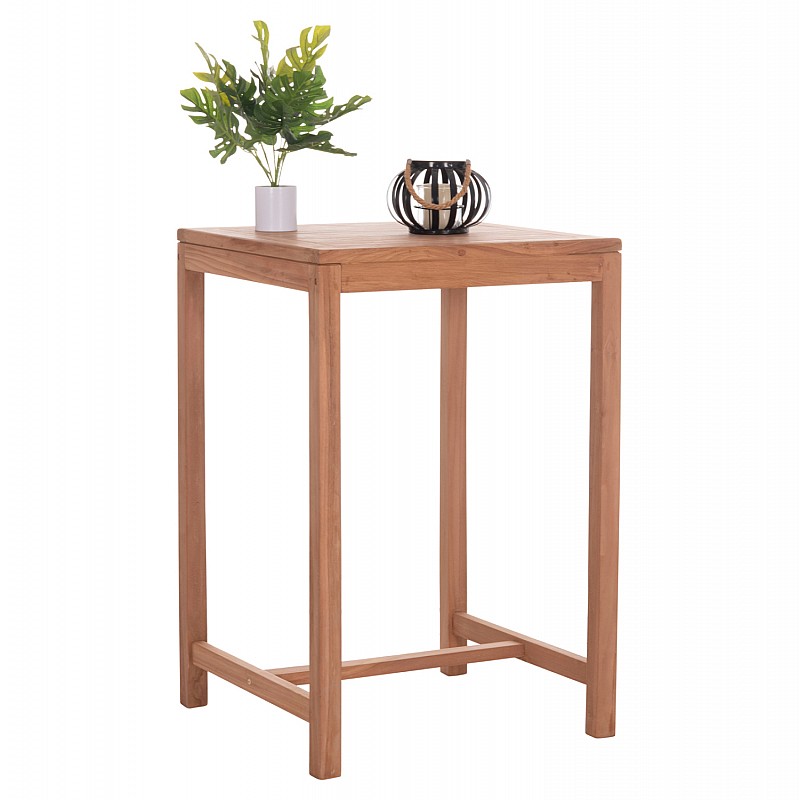 ΤΡΑΠΕΖΙ ΜΠΑΡ ΤΕΤΡΑΓΩΝΟ PRESSCOT HM18113 ΞΥΛΟ TEAK ΣΕ ΦΥΣΙΚΟ 70x70x105Υεκ.