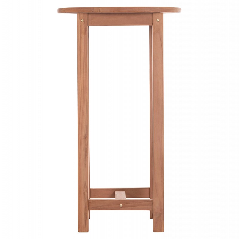 ΤΡΑΠΕΖΙ/ΣΤΑΝΤ ΜΠΑΡ ΣΤΡΟΓΓΥΛΟ PRESSCOT HM18114 ΞΥΛΟ TEAK--ΦΥΣΙΚΟ Φ60x105Υεκ.