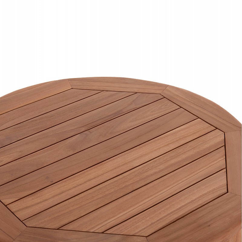 ΤΡΑΠΕΖΙ/ΣΤΑΝΤ ΜΠΑΡ ΣΤΡΟΓΓΥΛΟ PRESSCOT HM18114 ΞΥΛΟ TEAK--ΦΥΣΙΚΟ Φ60x105Υεκ.