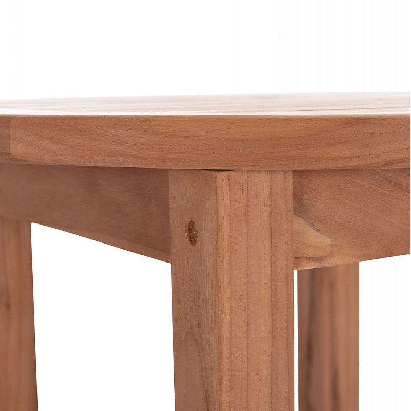 ΤΡΑΠΕΖΙ/ΣΤΑΝΤ ΜΠΑΡ ΣΤΡΟΓΓΥΛΟ PRESSCOT HM18114 ΞΥΛΟ TEAK--ΦΥΣΙΚΟ Φ60x105Υεκ.