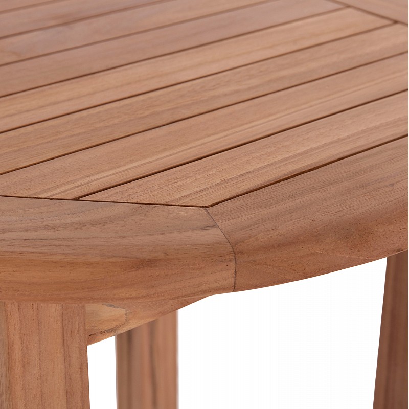 ΤΡΑΠΕΖΙ/ΣΤΑΝΤ ΜΠΑΡ ΣΤΡΟΓΓΥΛΟ PRESSCOT HM18114 ΞΥΛΟ TEAK--ΦΥΣΙΚΟ Φ60x105Υεκ.