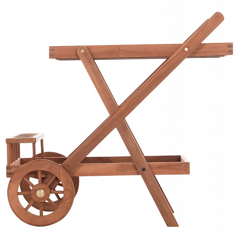 ΔΙΣΚΟΣ ΣΕΡΒΙΡΙΣΜΑΤΟΣ ΣΕ ΤΡΟΛΕΥ ALFRED HM4579 ΞΥΛΟ TEAK--ΦΥΣΙΚΟ 86x56x80Υεκ.