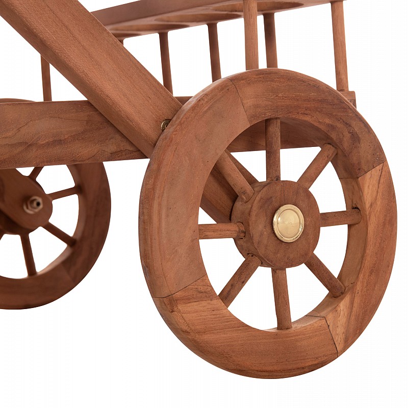 ΔΙΣΚΟΣ ΣΕΡΒΙΡΙΣΜΑΤΟΣ ΣΕ ΤΡΟΛΕΥ ALFRED HM4579 ΞΥΛΟ TEAK--ΦΥΣΙΚΟ 86x56x80Υεκ.