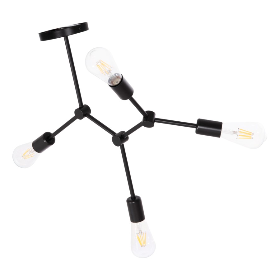 ΦΩΤΙΣΤΙΚΟ ΟΡΟΦΗΣ 4-ΦΩΤΟ LIGHTY HM7405.11 ΜΕΤΑΛΛΟ ΣΕ ΜΑΥΡΟ 57x5x52Υεκ.