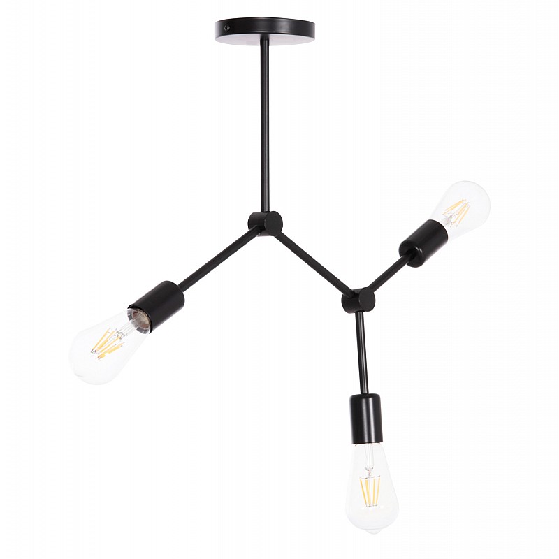 ΦΩΤΙΣΤΙΚΟ ΟΡΟΦΗΣ 3-ΦΩΤΟ LIGHTY HM7404.11 ΜΕΤΑΛΛΟ ΣΕ ΜΑΥΡΟ 52x5x48Υεκ.