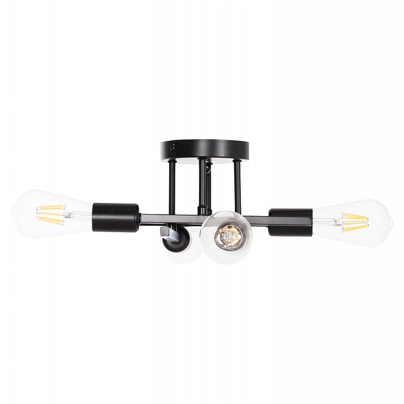 ΦΩΤΙΣΤΙΚΟ ΟΡΟΦΗΣ ΠΟΛΥΦΩΤΟ LIGHTY HM7428.11 ΜΕΤΑΛΛΟ ΣΕ ΜΑΥΡΟ 28x28x15Υεκ.