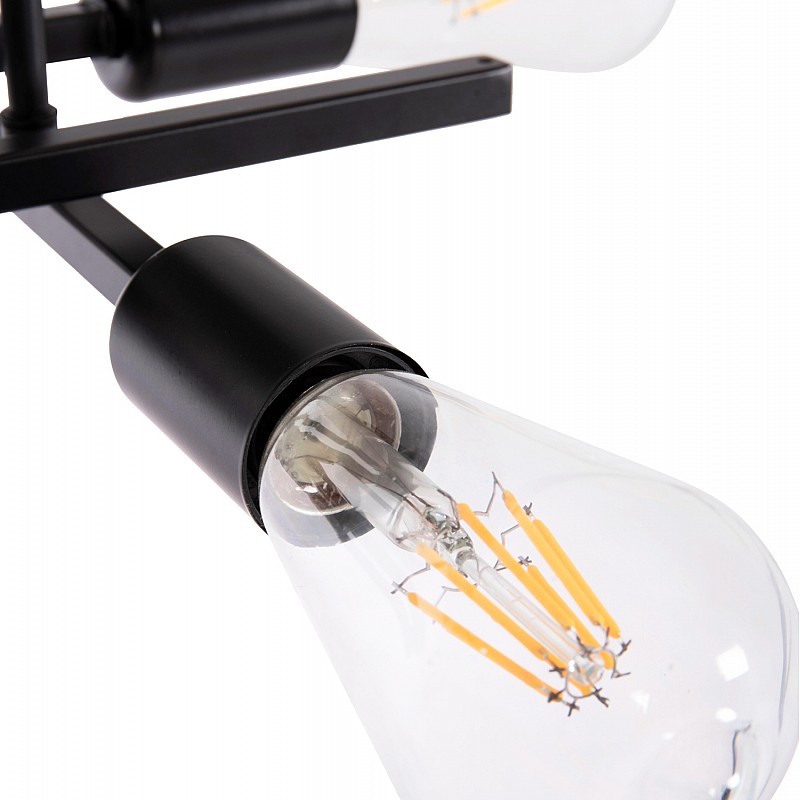 ΦΩΤΙΣΤΙΚΟ ΟΡΟΦΗΣ ΠΟΛΥΦΩΤΟ LIGHTY HM7428.11 ΜΕΤΑΛΛΟ ΣΕ ΜΑΥΡΟ 28x28x15Υεκ.