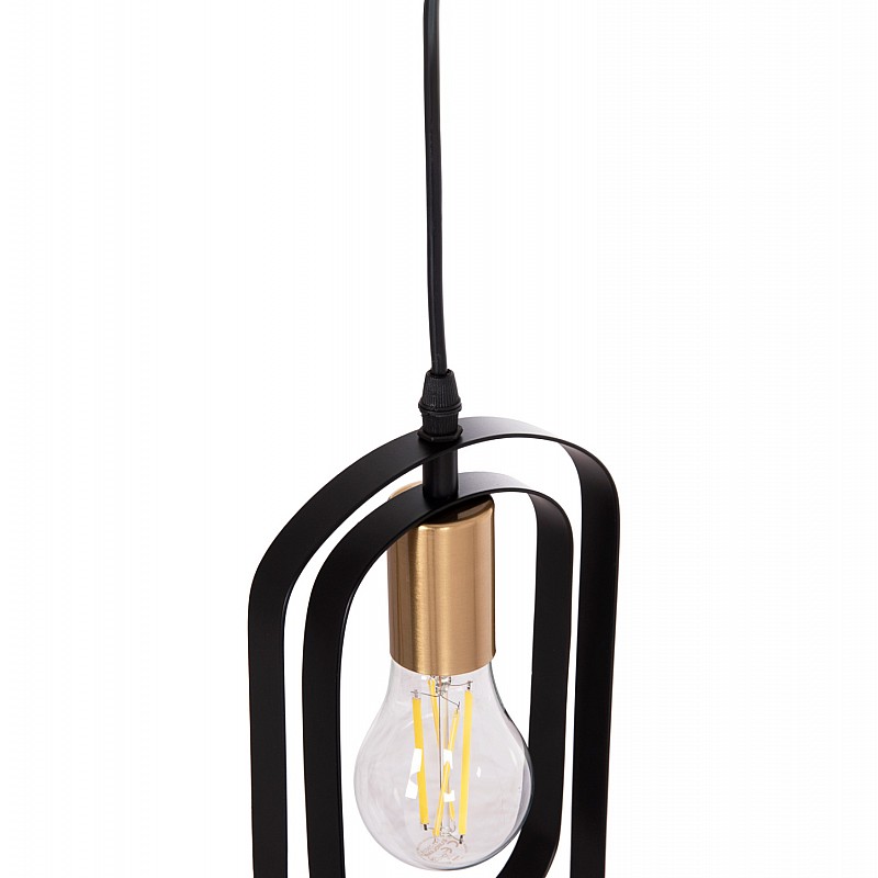 ΦΩΤΙΣΤΙΚΟ ΟΡΟΦΗΣ ΚΡΕΜΑΣΤΟ BIUT HM7537.11 ΜΑΥΡΟ ΜΕΤΑΛΛΟ-ΧΡΥΣΟ ΝΤΟΥΙ 15,5x4x130Υεκ.