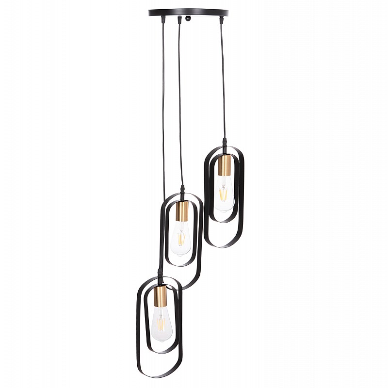 ΦΩΤΙΣΤΙΚΟ ΟΡΟΦΗΣ ΚΡΕΜΑΣΤΟ BIUT HM7528.11 ΜΑΥΡΟ ΜΕΤΑΛΛΟ-ΧΡΥΣΟ ΝΤΟΥΙ Φ23x139Υεκ.