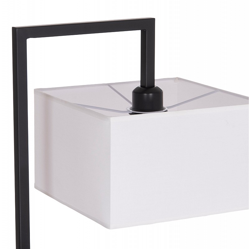 ΦΩΤΙΣΤΙΚΟ ΔΑΠΕΔΟΥ BRANS HM7532.11 ΜΕΤΑΛΛΟ ΜΑΥΡΟ--PVC ΛΕΥΚΟ ΚΑΠΕΛΟ 25x33x170Υεκ.