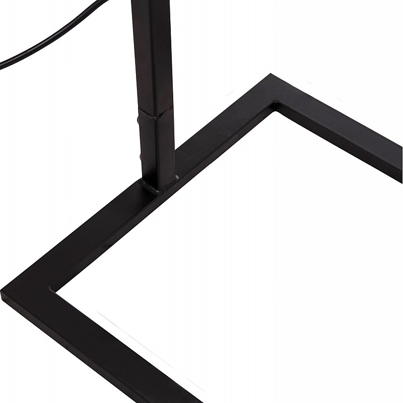 ΦΩΤΙΣΤΙΚΟ ΔΑΠΕΔΟΥ BRANS HM7532.11 ΜΕΤΑΛΛΟ ΜΑΥΡΟ--PVC ΛΕΥΚΟ ΚΑΠΕΛΟ 25x33x170Υεκ.