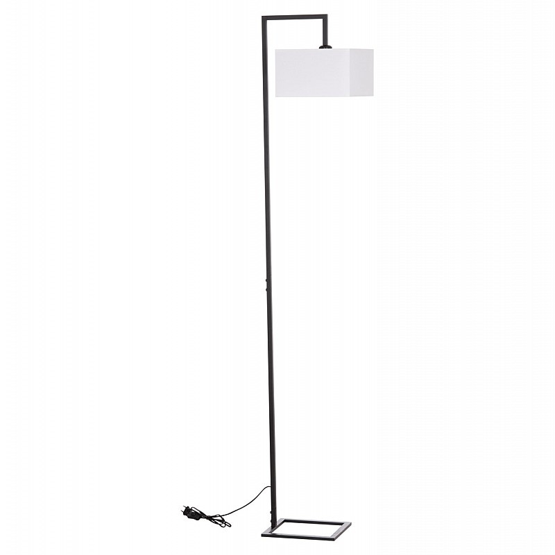 ΦΩΤΙΣΤΙΚΟ ΔΑΠΕΔΟΥ BRANS HM7532.11 ΜΕΤΑΛΛΟ ΜΑΥΡΟ--PVC ΛΕΥΚΟ ΚΑΠΕΛΟ 25x33x170Υεκ.