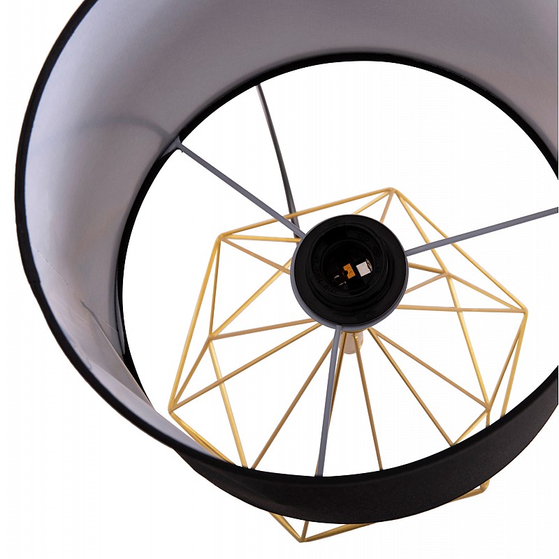 ΕΠΙΤΡΑΠΕΖΙΟ ΦΩΤΙΣΤΙΚΟ GEILO HM7416.12 ΧΡΥΣΟ ΜΕΤΑΛΛΙΚΟ--ΜΑΥΡΟ PVC ΚΑΠΕΛΟ Φ25x48,5Υεκ.