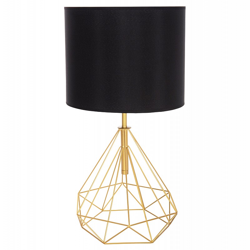 ΕΠΙΤΡΑΠΕΖΙΟ ΦΩΤΙΣΤΙΚΟ GEILO HM7416.12 ΧΡΥΣΟ ΜΕΤΑΛΛΙΚΟ--ΜΑΥΡΟ PVC ΚΑΠΕΛΟ Φ25x48,5Υεκ.