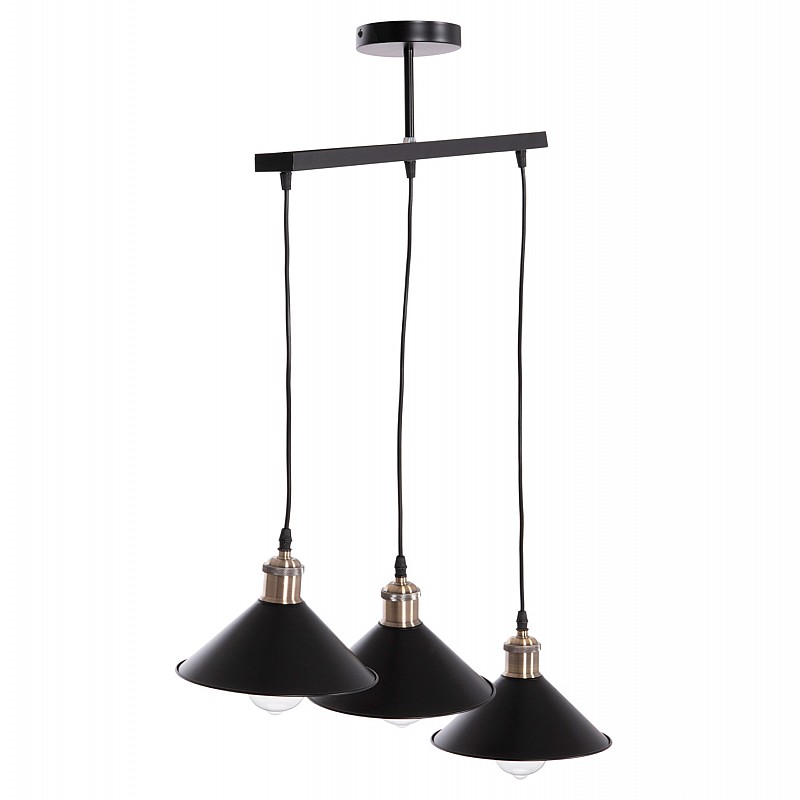 ΦΩΤΙΣΤΙΚΟ ΟΡΟΦΗΣ 3ΦΩΤΟ BELL HM7533.11 ΜΑΥΡΟ ΜΕΤΑΛΛΟ-ΧΑΛΚΙΝΟ ΝΤΟΥΙ Φ21,5x128Υεκ.