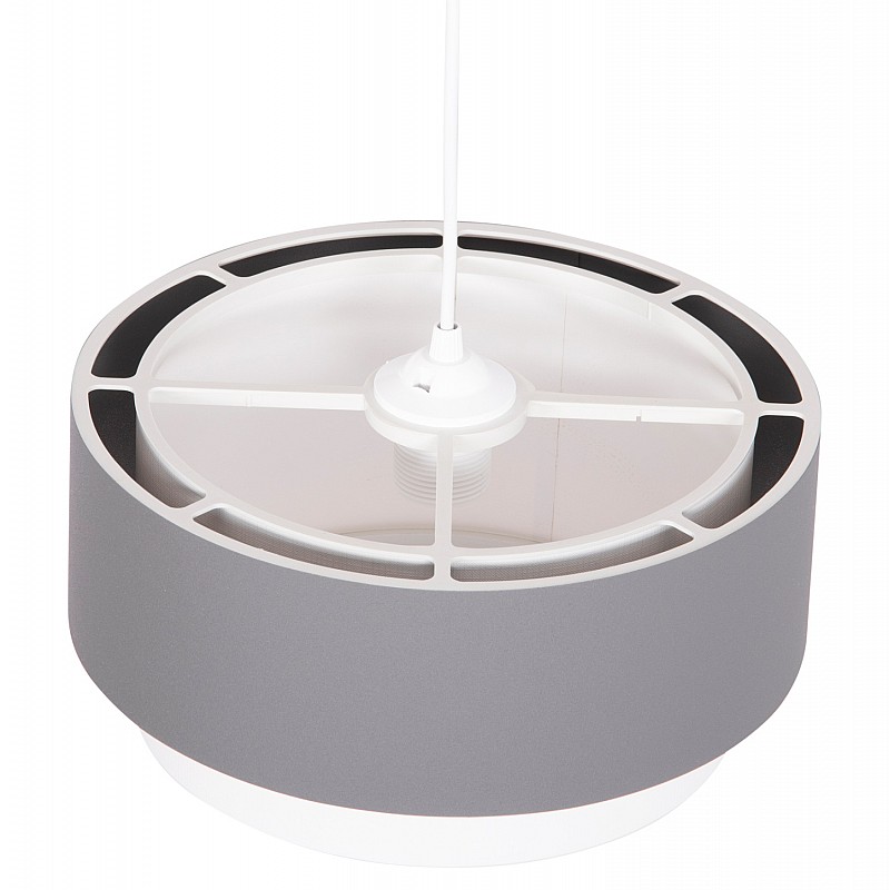 ΦΩΤΙΣΤΙΚΟ ΟΡΟΦΗΣ ΚΥΛΙΝΔΡΙΚΟ KRIKS HM4706.01 PVC ΣΕ ΛΕΥΚΟ-ΓΚΡΙ Φ30x70Υεκ.