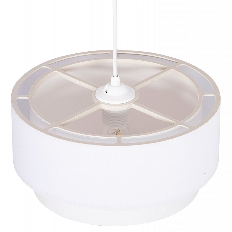 ΦΩΤΙΣΤΙΚΟ ΟΡΟΦΗΣ ΚΥΛΙΝΔΡΙΚΟ KRIKS HM4707.01 PVC ΣΕ ΛΕΥΚΟ Φ30x70Υεκ.