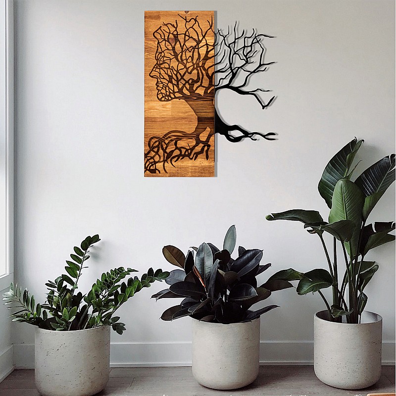 ΔΙΑΚΟΣΜΗΤΙΚΟ ΤΟΙΧΟΥ HM4804-ΦΥΛΛΑ ΜΕΤΑΛΛΟΥ ΜΑΥΡΑ-ΞΥΛΟ 45x3(βάθος)x58Υεκ.