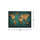 ΠΙΝΑΚΑΣ ΚΑΜΒΑΣ WORLD MAP HM7197.01 100X3X70 εκ.