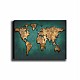 ΠΙΝΑΚΑΣ ΚΑΜΒΑΣ WORLD MAP HM7197.01 100X3X70 εκ.