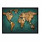ΠΙΝΑΚΑΣ ΚΑΜΒΑΣ WORLD MAP HM7197.01 100X3X70 εκ.