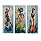ΠΙΝΑΚΑΣ ΤΡΙΠΤΥΧΟ MDF AFRICAN GIRL IN COLORFUL DRESS HM7204.02 60X0,3X50 εκ.