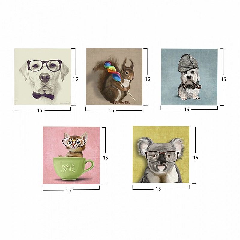 ΠΙΝΑΚΑΣ ΠΕΝΤΑΠΤΥΧΟ MDF CLEVER PETS HM7205.01 75X0,3X15 εκ.