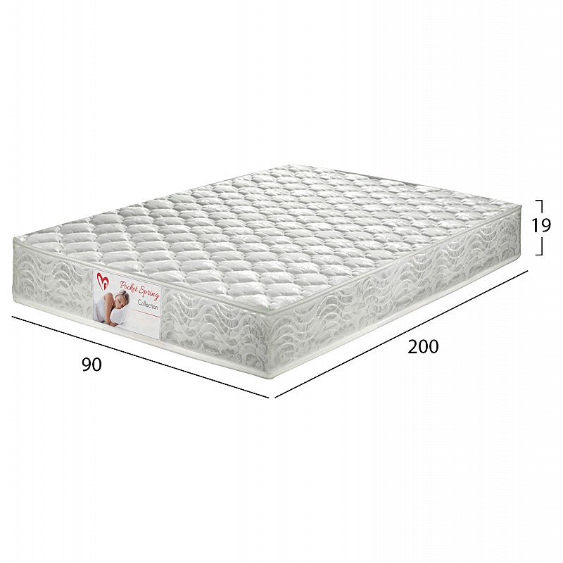ΣΤΡΩΜΑ POCKET SPRING ΜΟΝΟ 90x200 ΔΙΠΛΗΣ ΟΨΗΣ HM309.07 ΣΤΡΩΜΑ POCKET SPRING ΜΟΝΟ 90x200 ΔΙΠΛΗΣ ΟΨΗΣ HM309.07