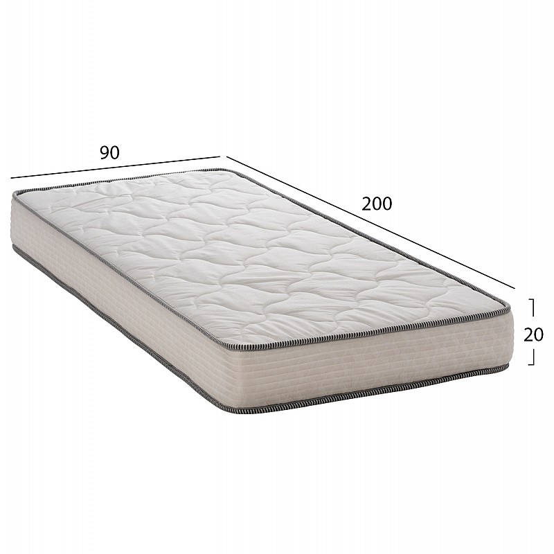 ΣΤΡΩΜΑ DREAMTOPIA ΣΕΙΡΑ RELIEF HM653.90-200 BONNELL SPRING 90x200x20Y εκ.
