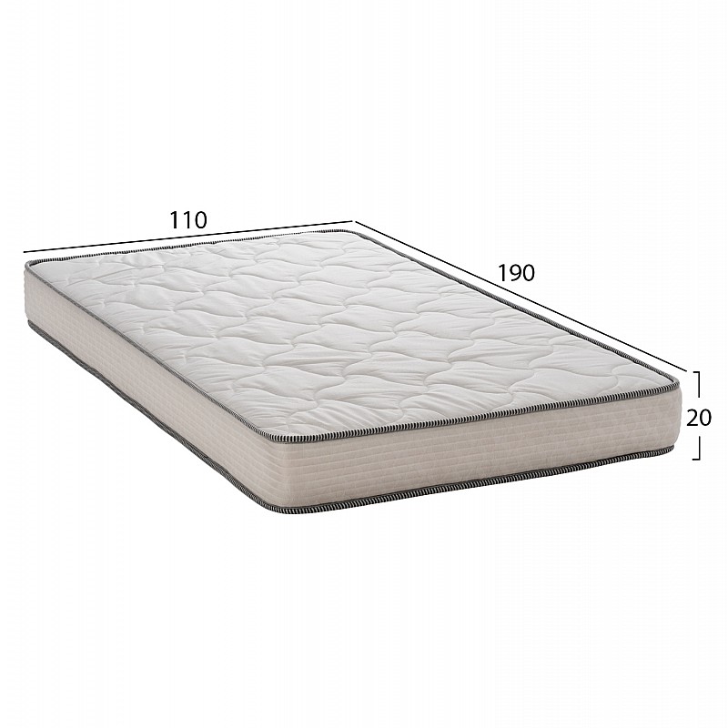 ΣΤΡΩΜΑ DREAMTOPIA, σειρά RELIEF HM653.110 BONNELL SPRING 110X190x20Y εκ. ΣΤΡΩΜΑ DREAMTOPIA, σειρά RELIEF HM653.110 BONNELL SPRING 110X190x20Y εκ.